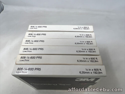 1st picture of Lot of 6 New Old Stock 3M 808 Recording Tape 1/4" x 600ft - SEALED For Sale in Cebu, Philippines