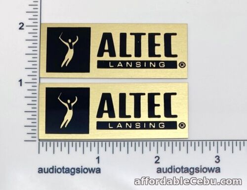 1st picture of Altec Lansing Speaker Badge Logo Emblem Pair Custom Made Aluminum For Sale in Cebu, Philippines