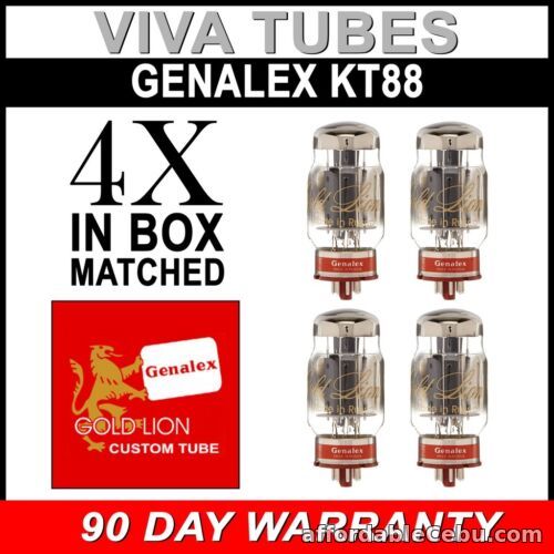 1st picture of Brand New Matched Quad (4) Genalex Gold Lion Reissue KT88 / 6550 Vacuum Tubes For Sale in Cebu, Philippines