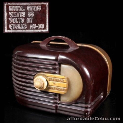 1st picture of Rare! Antique Zenith WAVEMAGNET vacuum tube radio 6D315 For Sale in Cebu, Philippines