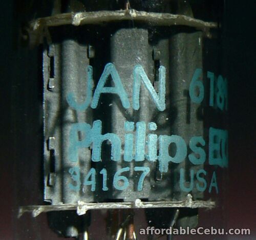 1st picture of NOS PHILIPS BLUE ECG JAN USA 12AU7 ECC82 6189W AUDIO ULTRA 2% MATCHED PAIR For Sale in Cebu, Philippines