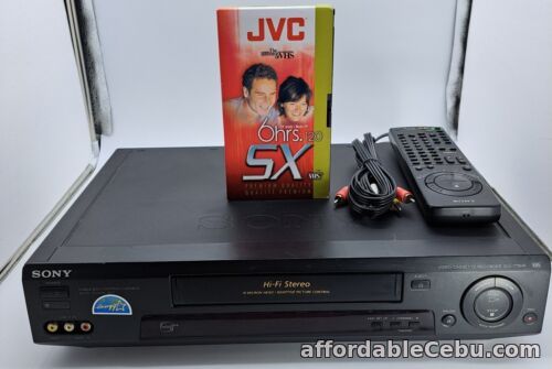 1st picture of Sony SLV-779HF VCR VHS Player / Recorder w/ a Remote and Cables TESTED For Sale in Cebu, Philippines