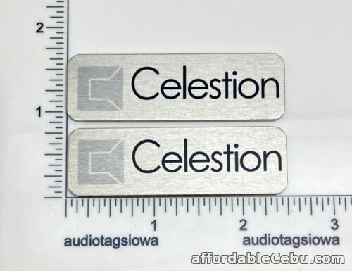 1st picture of Celestion Ditton 442 Speaker Badge Logo Emblem Silver Aluminum PAIR For Sale in Cebu, Philippines