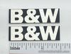 B&W Speaker Badge Logo Custom Made THICK Aluminum PAIR Bowers and Wilkins