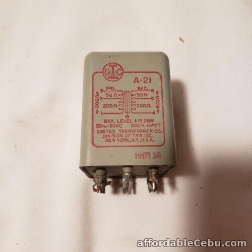 1st picture of Utc A-21 Transformer A21 12 Available For Sale in Cebu, Philippines