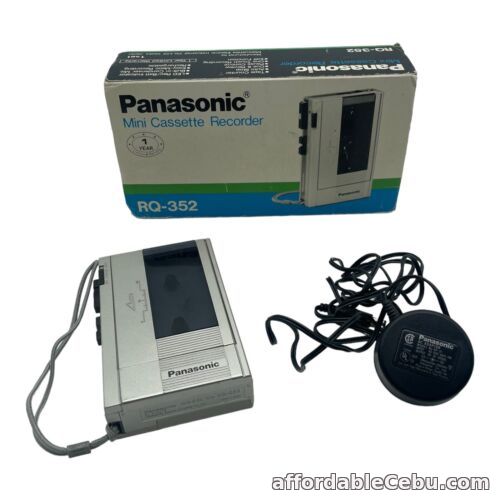 1st picture of VTG Panasonic RQ-352 Full Size Cassette Player Dictation w/ Adapter & Box TESTED For Sale in Cebu, Philippines