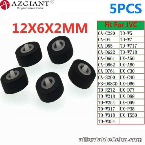 1st picture of 5PC 12x6x2mm Press Belt Pulley Deck Audio Recorder Pinch Roller for JVC TD-W For Sale in Cebu, Philippines