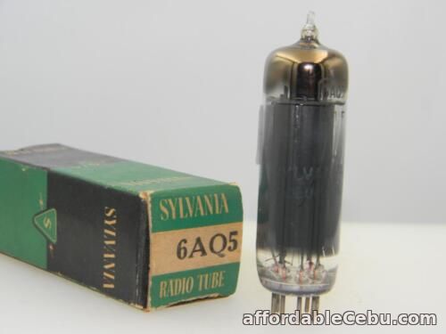 1st picture of 1951 Sylvania 6AQ5 NOS NIB 4700gm Black Plate Copper Grid Serious Tubes R295 For Sale in Cebu, Philippines