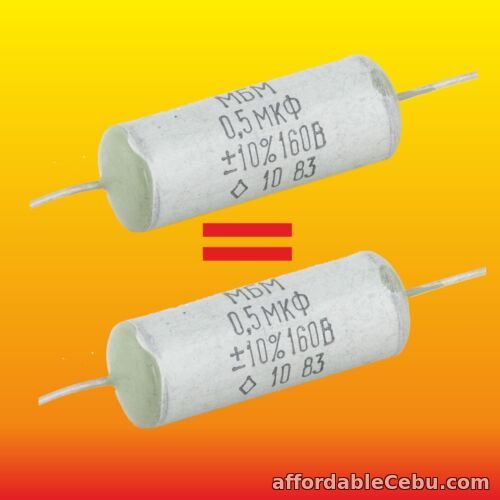 1st picture of 0.5 uF 160 V MATCHED RUSSIAN PAPER IN OIL PIO AUDIO CAPACITORS MBM For Sale in Cebu, Philippines
