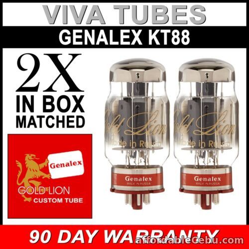 1st picture of Brand New Matched Pair (2) Genalex Gold Lion Reissue KT88 / 6550 Vacuum Tubes For Sale in Cebu, Philippines