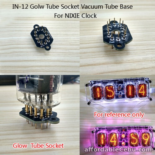 1st picture of 1PCS IN-12 Golw Tube Socket Vacuum Tube Base Gold Plated Pin 4 NIXIE Clock DIY For Sale in Cebu, Philippines