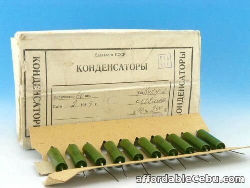1st picture of 10x USSR 0.22uF 250V 10% Military Paper + Oil Capacitors K42Y-2 220nF PiO 0,22uF For Sale in Cebu, Philippines