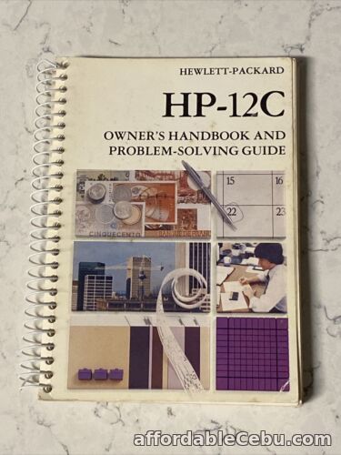 1st picture of Hewlett Packard HP 12C Owner’s Handbook & Problem Solving Guide 1982 1983 Spiral For Sale in Cebu, Philippines