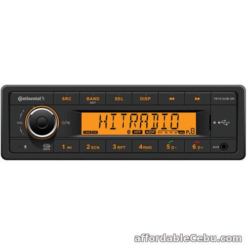 1st picture of CONTINENTAL TR7412UB-OR Stereo w/AM/FM/BT/USB - Harness Included - 12V For Sale in Cebu, Philippines