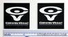 CV Cerwin Vega Speaker Badge Logo Emblem Square with Text PAIR Free Shipping