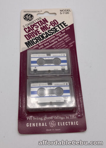1st picture of 2 Pack GE Capstan 5-1120 Drive MC-60 Microcassette Micro Cassettes NOS For Sale in Cebu, Philippines