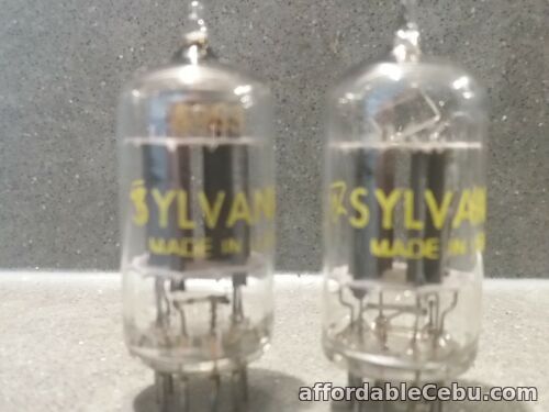 1st picture of Sylvania 5963 ECC82 5814 12AU7 matched pair NOS tubes O-GETTER For Sale in Cebu, Philippines