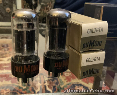 1st picture of MATCHED PAIR NOS DuMont 6BL7GTA Audio VACUUM TUBES Black FOIL PLATES For Sale in Cebu, Philippines