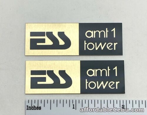 1st picture of ESS AMT 1 Tower Speaker Badge Grill Logo Emblem Custom Made PAIR For Sale in Cebu, Philippines