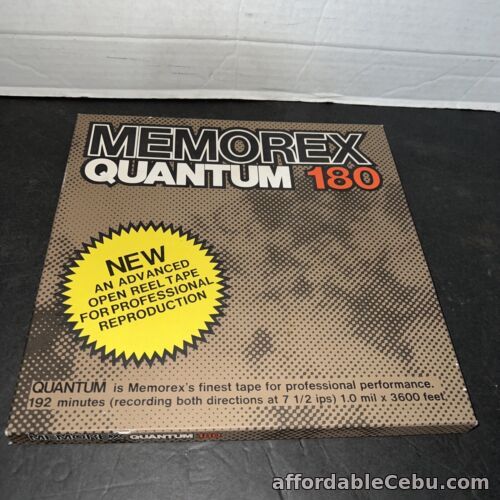 1st picture of Memorex Quantum 180 10” New Open Box Reel to Reel Metal 1.0 Mil x 3600 Feet For Sale in Cebu, Philippines
