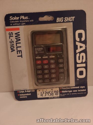 1st picture of New Casio SL-510A  wallet calculator Calculator C-Power with case bigshot For Sale in Cebu, Philippines