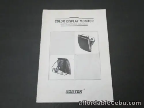 1st picture of Vintage 1991 Kortek Color Display Monitor Instruction Manual For Sale in Cebu, Philippines
