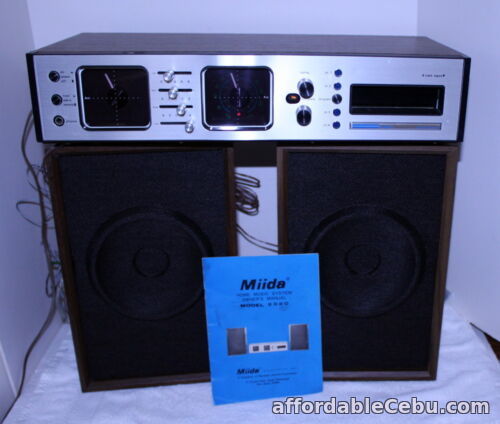 1st picture of Miida 2020 Tabletop Console Stereo AM/FM 8 Track + Speakers + Original Manual For Sale in Cebu, Philippines