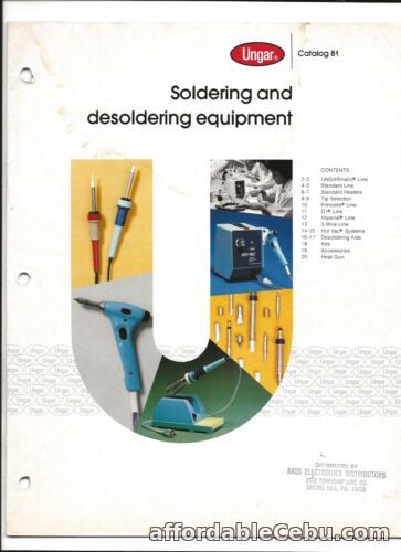 1st picture of 1981 Ungar Soldering and Desoldering Equipment Catalog 81 For Sale in Cebu, Philippines