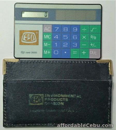 1st picture of Vintage EPD Environmental Products Division Pocket Calculator Solar Cell Powered For Sale in Cebu, Philippines