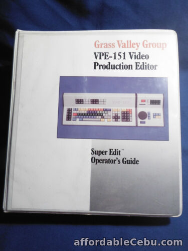1st picture of GRASS VALLEY GROUP ~ VIDEO PROD. EDITOR ~ VPE 151 SUPER EDIT OPERATOR'S GUIDE For Sale in Cebu, Philippines