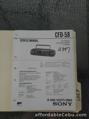 1st picture of Sony CFD-58 service manual original repair book For Sale in Cebu, Philippines