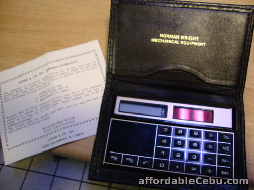 1st picture of vintage LIPPER & Co inc, Soalr Calculator w/ leather case Worksgoodl, For Sale in Cebu, Philippines