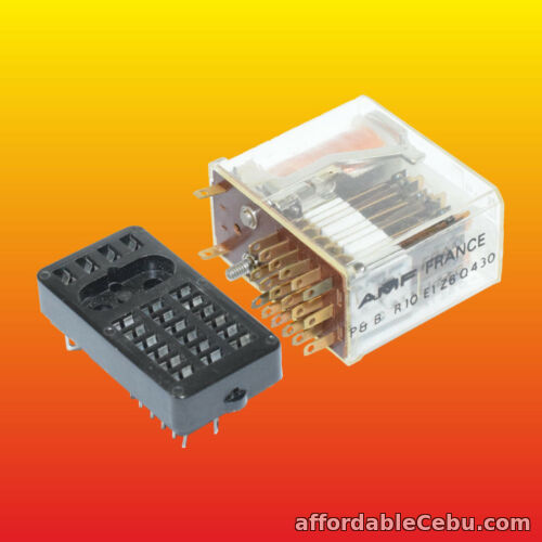 1st picture of AMF R10 E1Z6Q430 RELAY LOT=1 6 form C (CO) 24VDC 430OHM 7.5A 120VAC WITH SOCKET For Sale in Cebu, Philippines