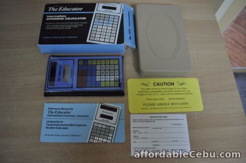 1st picture of The Educator Intermediate Overhead Calculator with Case and Instructions 1988SPC For Sale in Cebu, Philippines