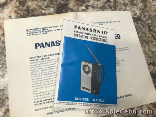 1st picture of Vintage Panasonic RF511 Manual For Sale in Cebu, Philippines