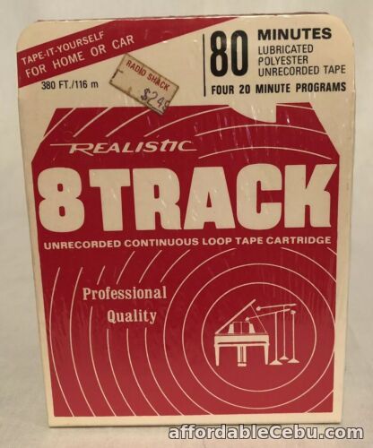 1st picture of Vintage Realistic 8 Track Blank Cartridge NOS 80 Minutes For Sale in Cebu, Philippines