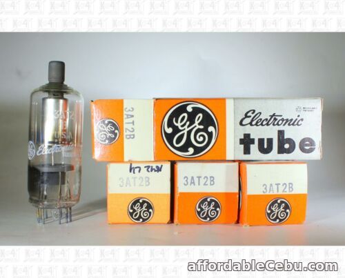 1st picture of General Electric GE 3AT2B 3AT2 Vacuum Tubes Made In USA NOS Lot Of 4 +Box For Sale in Cebu, Philippines