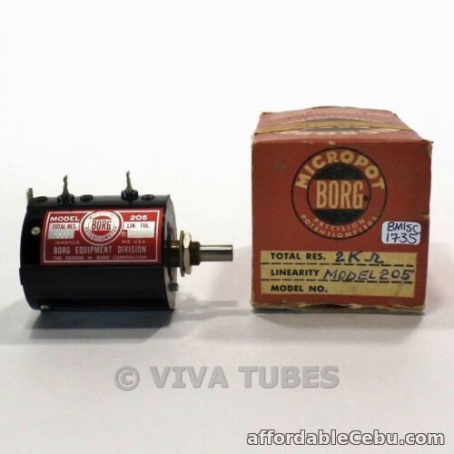 1st picture of NOS NIB Vintage Borg Model 205 Micropot Potentiometer 2000 ohm Resistance For Sale in Cebu, Philippines