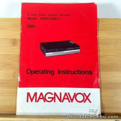 1st picture of Magnavox Vintage VR8522BK01 VHS VCR Operating Instructions Manual For Sale in Cebu, Philippines