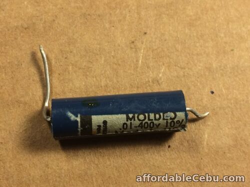 1st picture of Vintage Blue Molded Ajax .01 uf 400v Guitar Tube Amp Tone Capacitor (Qty Avail) For Sale in Cebu, Philippines