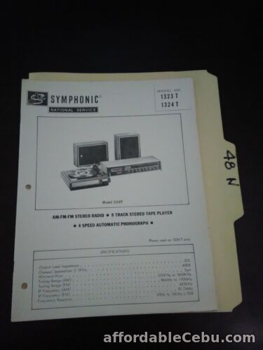 1st picture of Symphonic 1323T 1324T service manual original repair book For Sale in Cebu, Philippines
