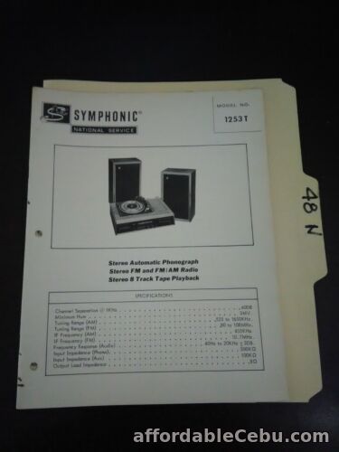 1st picture of Symphonic 1253T service manual original repair book For Sale in Cebu, Philippines