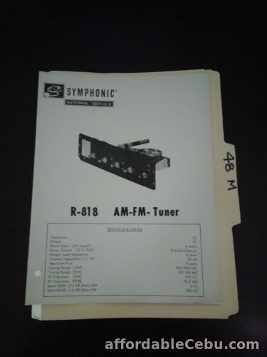 1st picture of Symphonic R-818 service manual original repair book For Sale in Cebu, Philippines