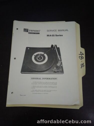 1st picture of Symphonic MA-55 service manual original repair book For Sale in Cebu, Philippines