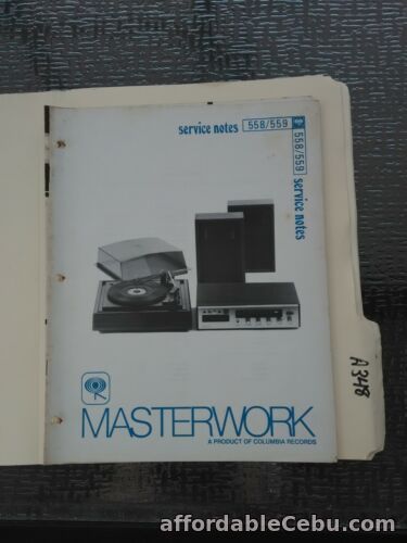 1st picture of Masterwork M558/559 service manual original repair book For Sale in Cebu, Philippines