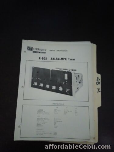 1st picture of Symphonic R-808 service manual original repair book For Sale in Cebu, Philippines