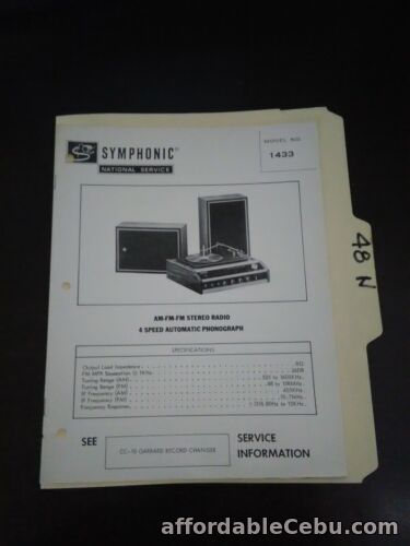 1st picture of Symphonic 1433 service manual original repair book For Sale in Cebu, Philippines