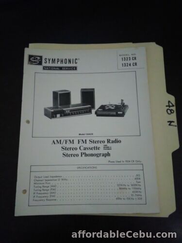 1st picture of Symphonic 1323CR 1324CR service manual original repair book For Sale in Cebu, Philippines