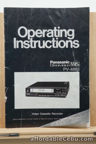 1st picture of Panasonic Omnivision VHS PV-4863 Operating Instructions, VQTS1728 For Sale in Cebu, Philippines