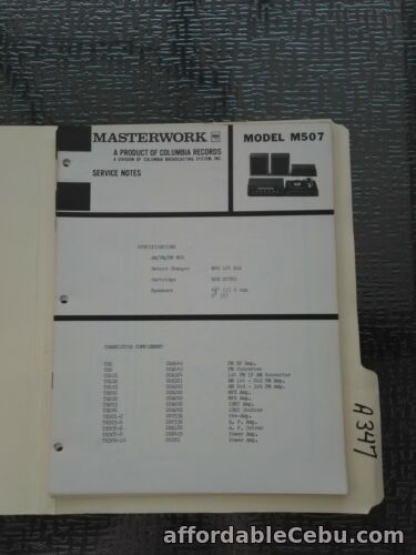 1st picture of Masterwork M507 service manual original repair book For Sale in Cebu, Philippines